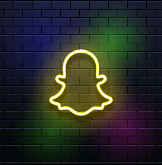 SNAPCHAT LOGO NEON SIGN